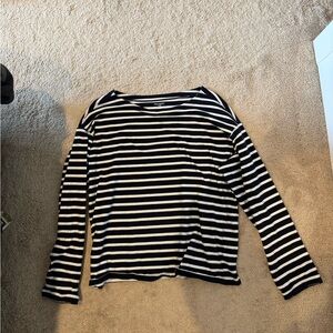 Striped Black and White Long Sleeve Top old navy